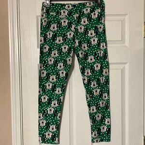 Green Minnie Mouse Leggings from LuLaRoe- tall & curvy